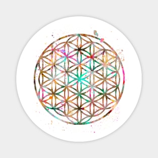 Flower Of Life Watercolor Painting 2 Magnet